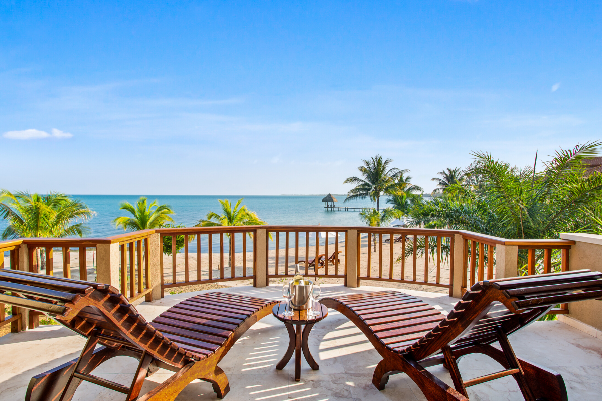 Dolphin Bungalow Balcony View | Sirenian Bay | Luxury Vacation Resort in Placencia, Belize