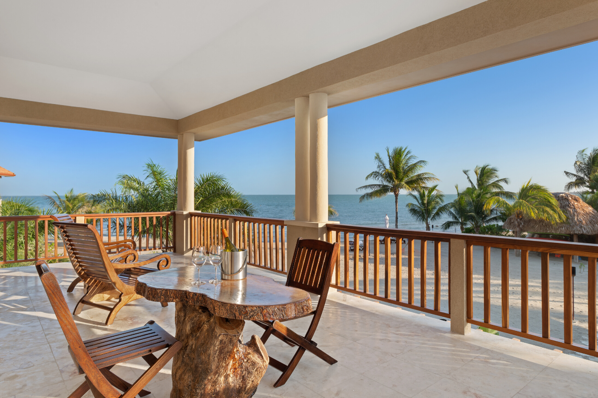 Lobster Bungalow - Balcony View | Sirenian Bay | Luxury Vacation Resort in Placencia, Belize