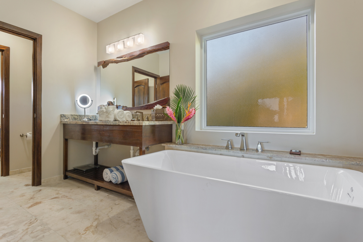 Lobster Bungalow - Bathroom | Sirenian Bay | Luxury Vacation Resort in Placencia, Belize