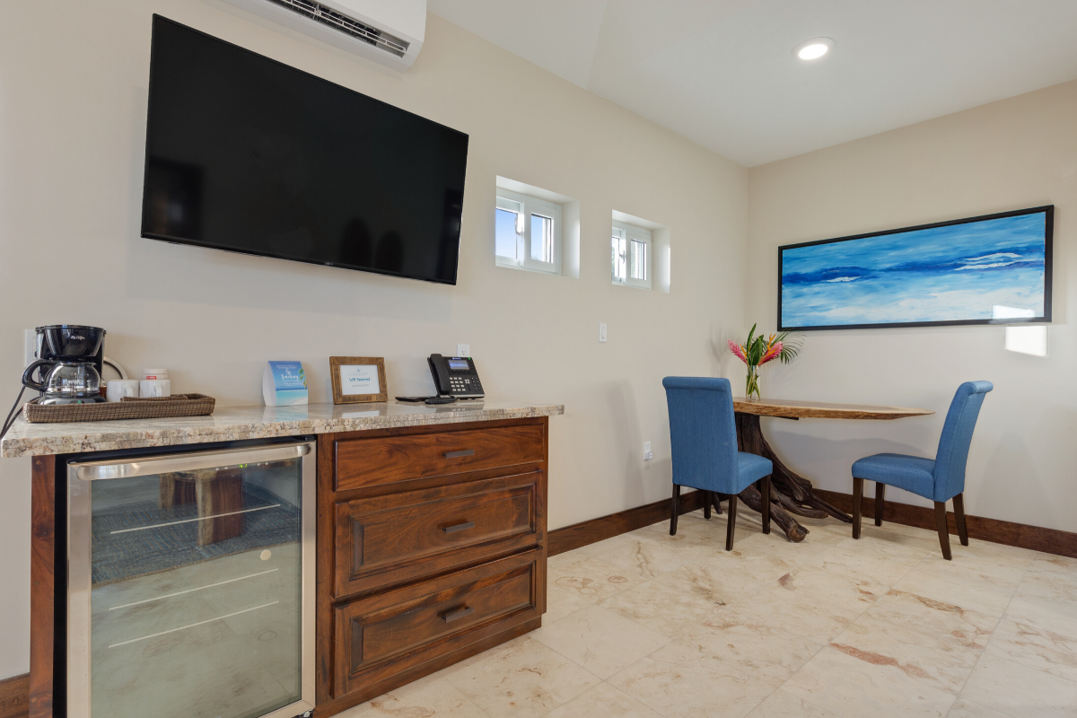 Lobster Bungalow - Sitting Area | Sirenian Bay | Luxury Vacation Resort in Placencia, Belize