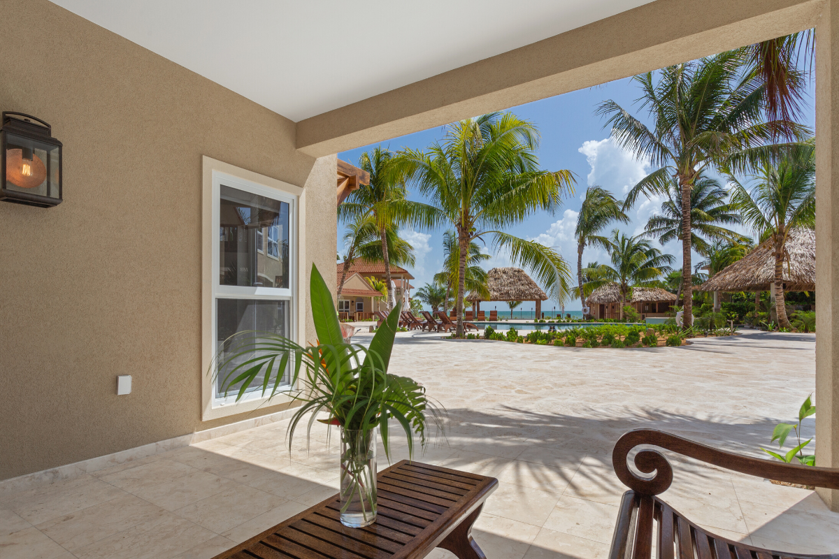 Marlin Bungalow - Patio View | Sirenian Bay | Luxury Vacation Resort in Placencia, Belize