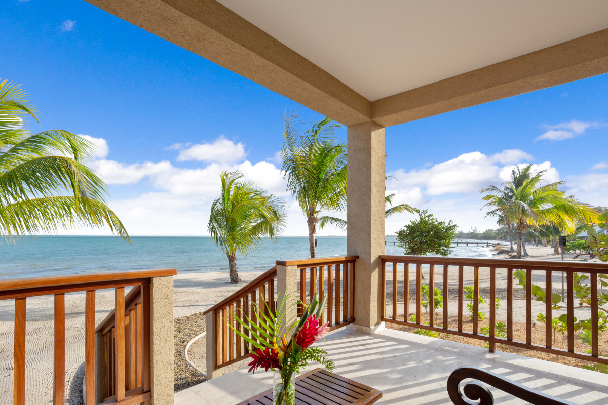 Pelican Bungalow - Patio View | Sirenian Bay | Luxury Vacation Resort in Placencia, Belize