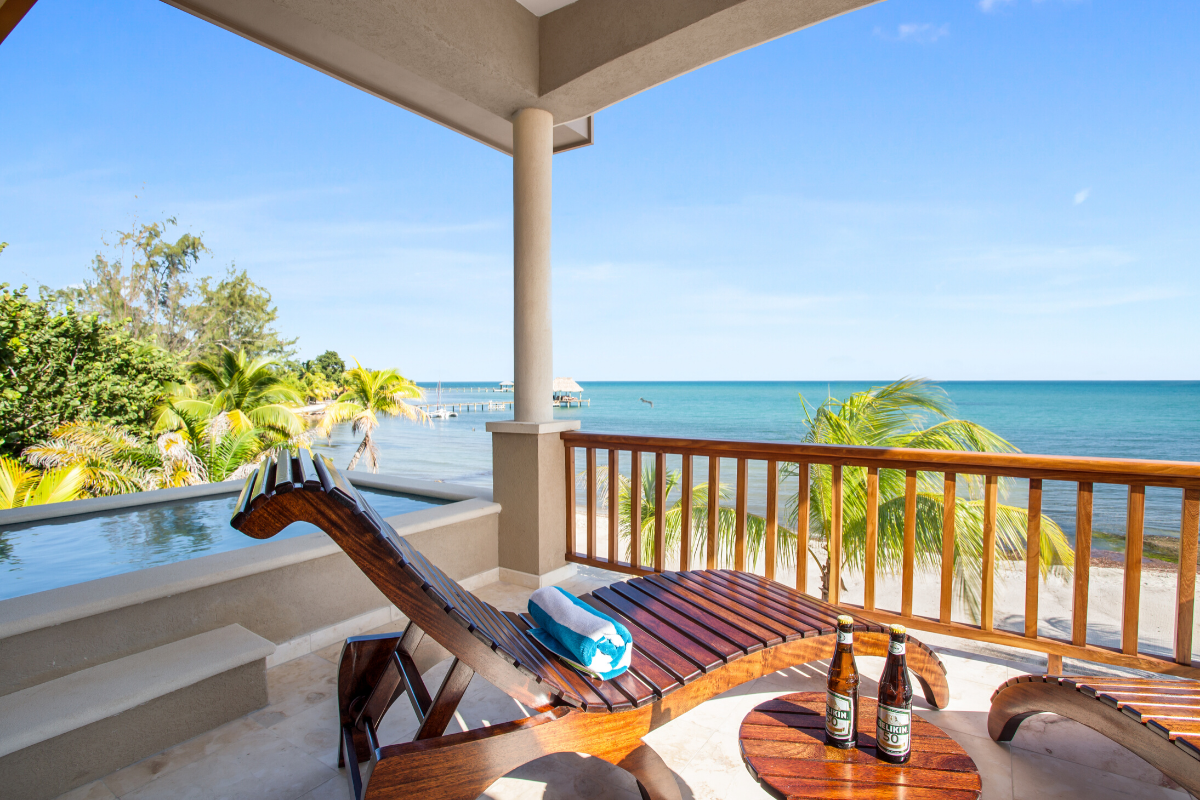 Pelican Bungalow - Balcony with Plunge Pool | Sirenian Bay | Luxury Vacation Resort in Placencia, Belize