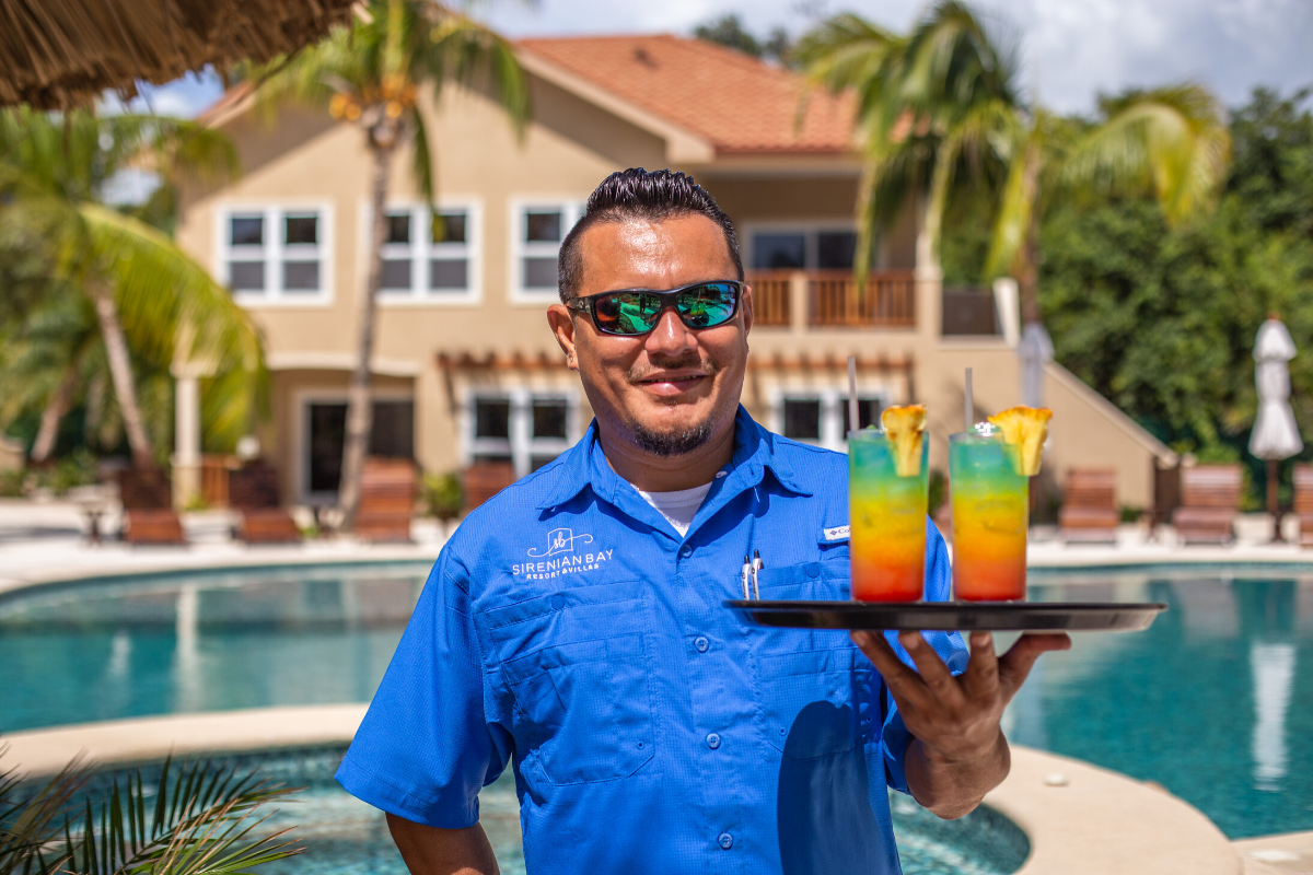 Resort Pool Drinks Sirenian Bay Luxury Vacation Rental Belize