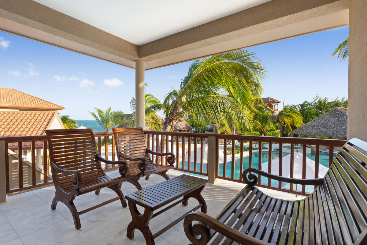 Seashell Bungalow - Balcony View | Sirenian Bay | Luxury Vacation Resort in Placencia, Belize