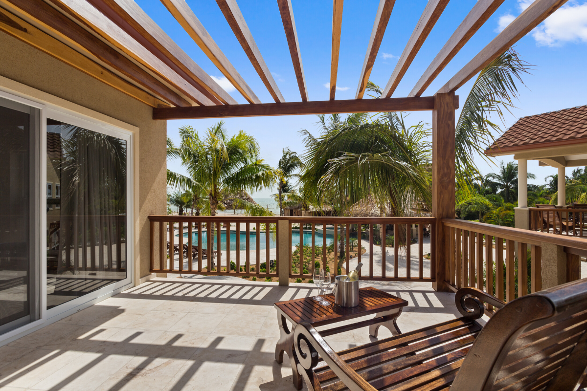 Whale Shark Bungalow - Balcony View | Sirenian Bay | Luxury Vacation Resort in Placencia, Belize