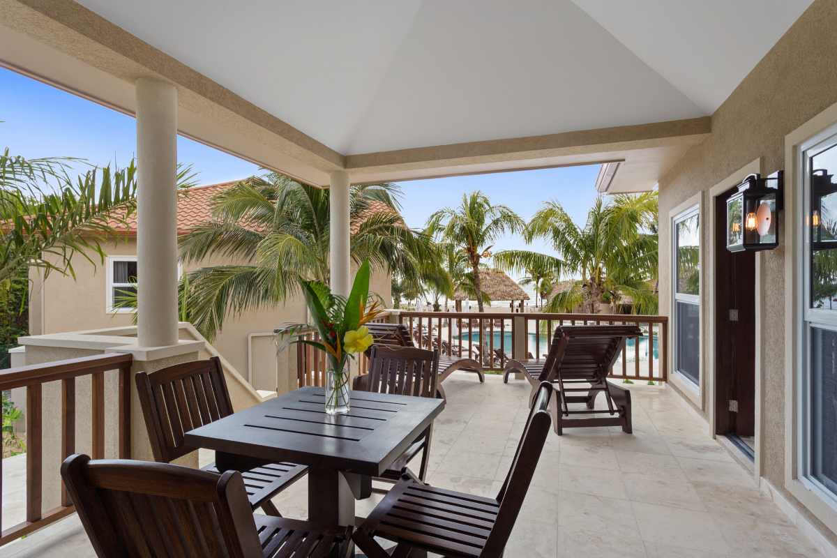 Whale Shark Bungalow - Balcony View | Sirenian Bay | Luxury Vacation Resort in Placencia, Belize