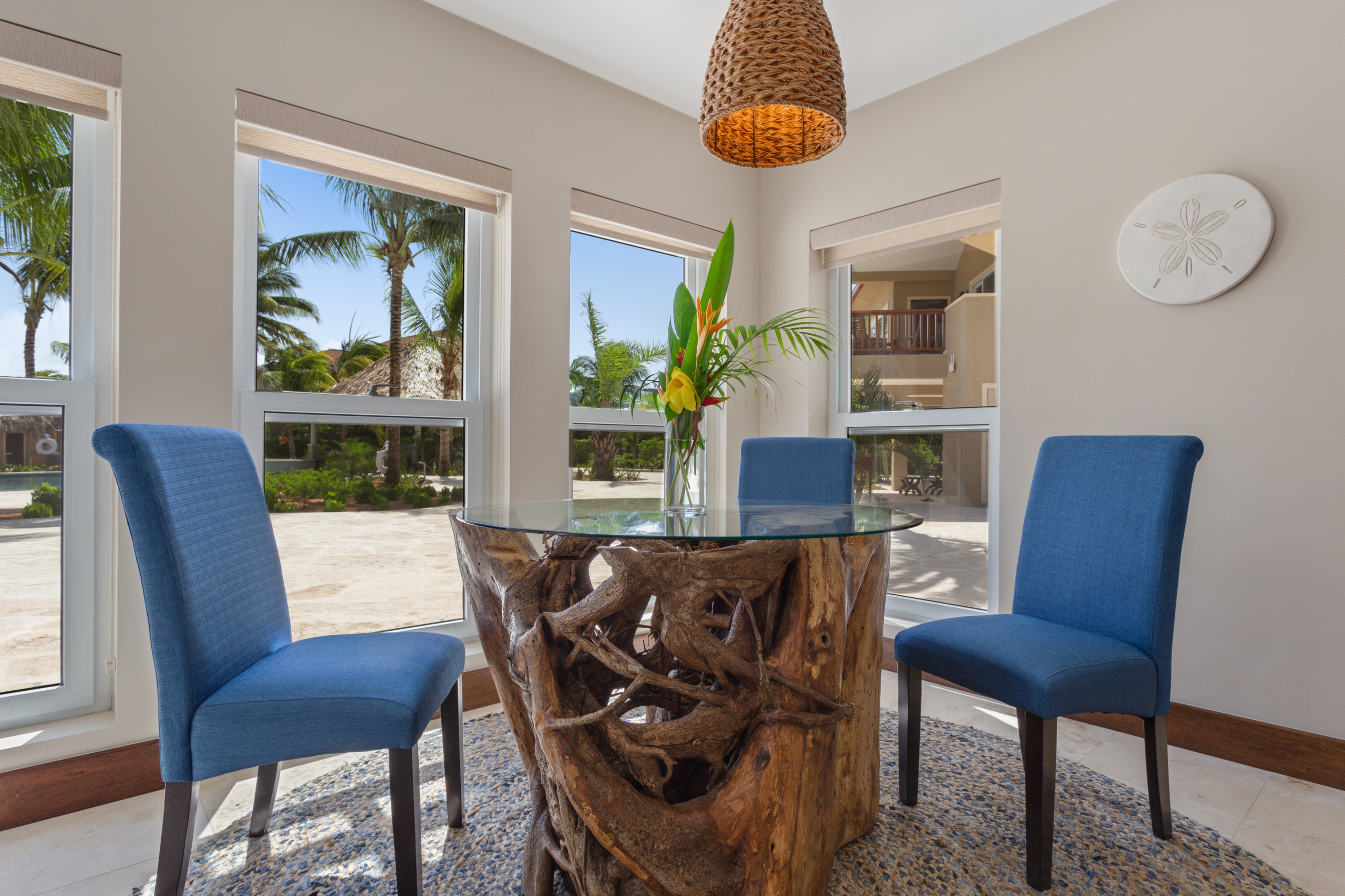 Marlin Bunglaow Living Room | Sirenian Bay | Luxury Vacation Resort in Placencia, Belize