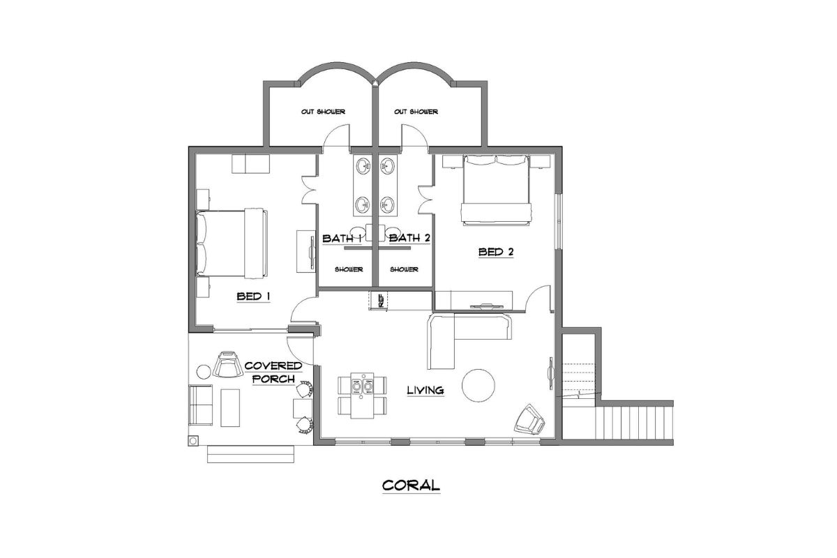 Coral Bungalow Floor Plan