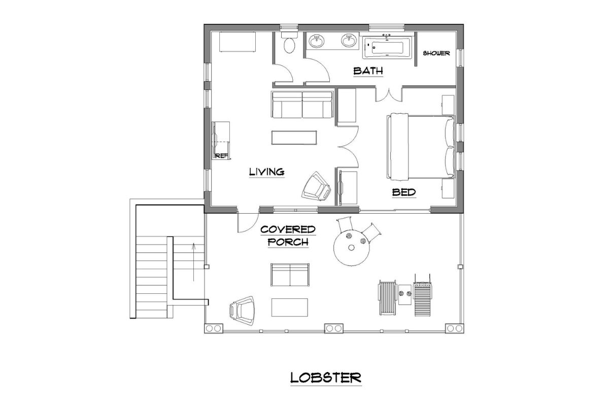 Lobster Bungalow Floor Plan