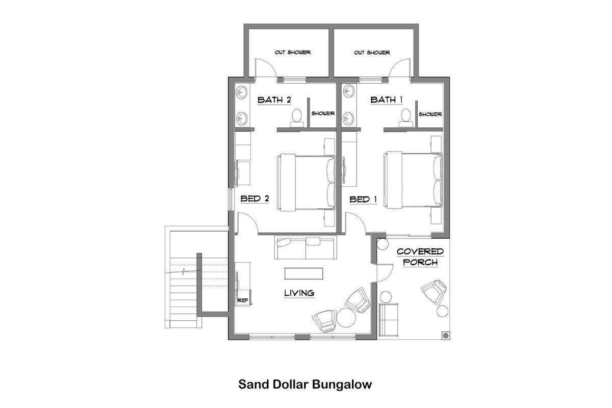Sand Dollar Bungalow Floor Plan